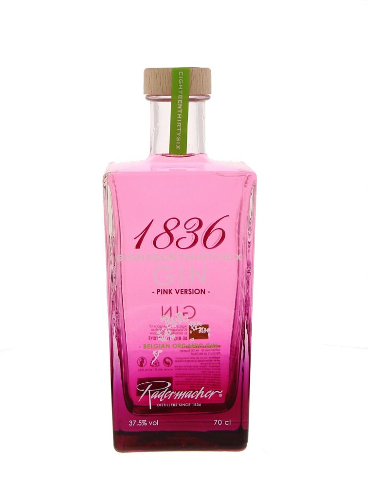 1836 Belgian Organic Gin Pink, 70 Cl - Alc. 37.5% Vol.