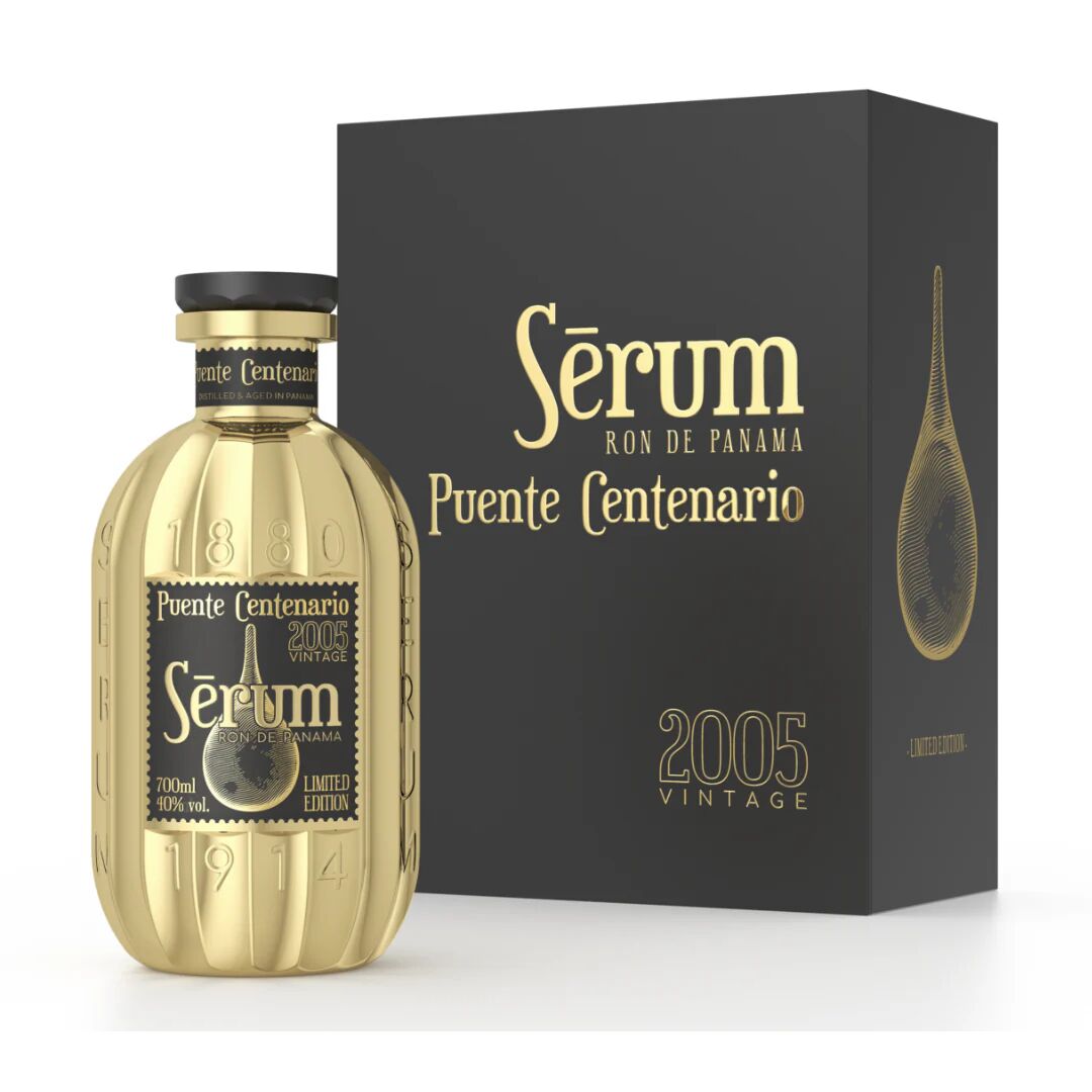 Serum ron de Panama Puente Centenario 2005 Vintage + GB, 70 Cl - Alc. 40% Vol. - Image 1