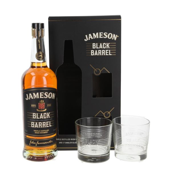 Jameson Black Barrel + 2 Glasses, 70 Cl - Alc. 40% Vol.