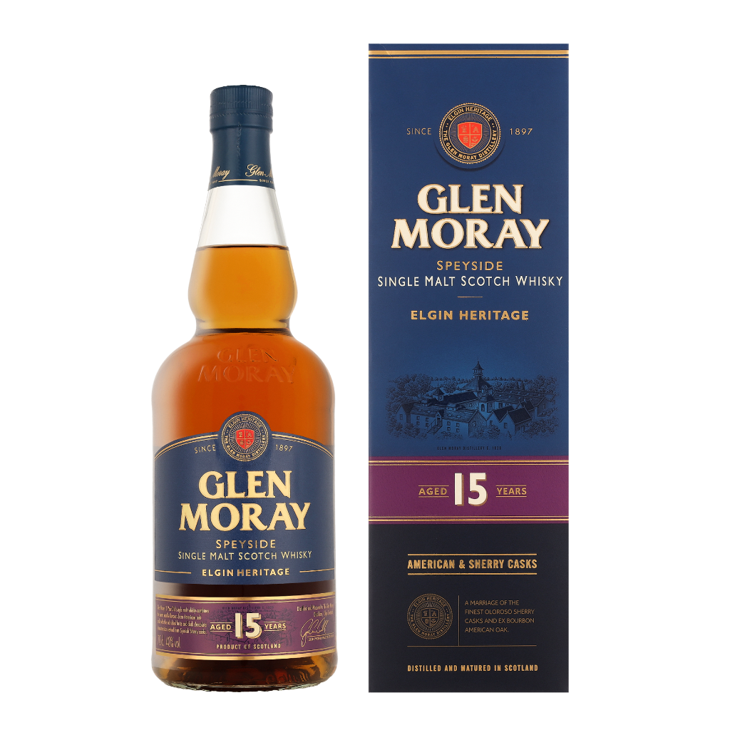 Glen Moray 15 Years Old + GB, 70 Cl - Alc. 40% Vol. - Image 1