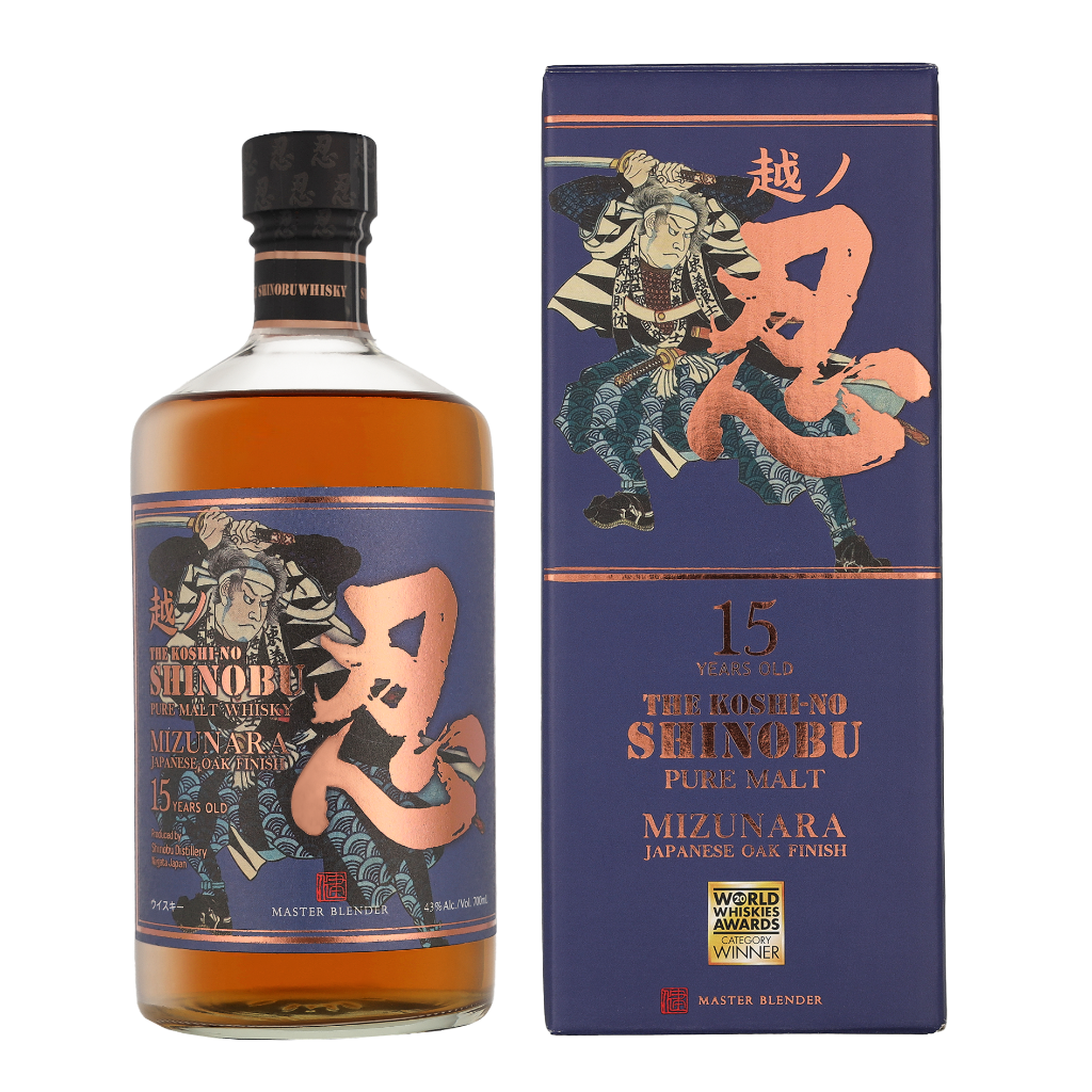 Shinobu 15 Years Old + GB, 70 Cl - Alc. 43% Vol. - Image 1