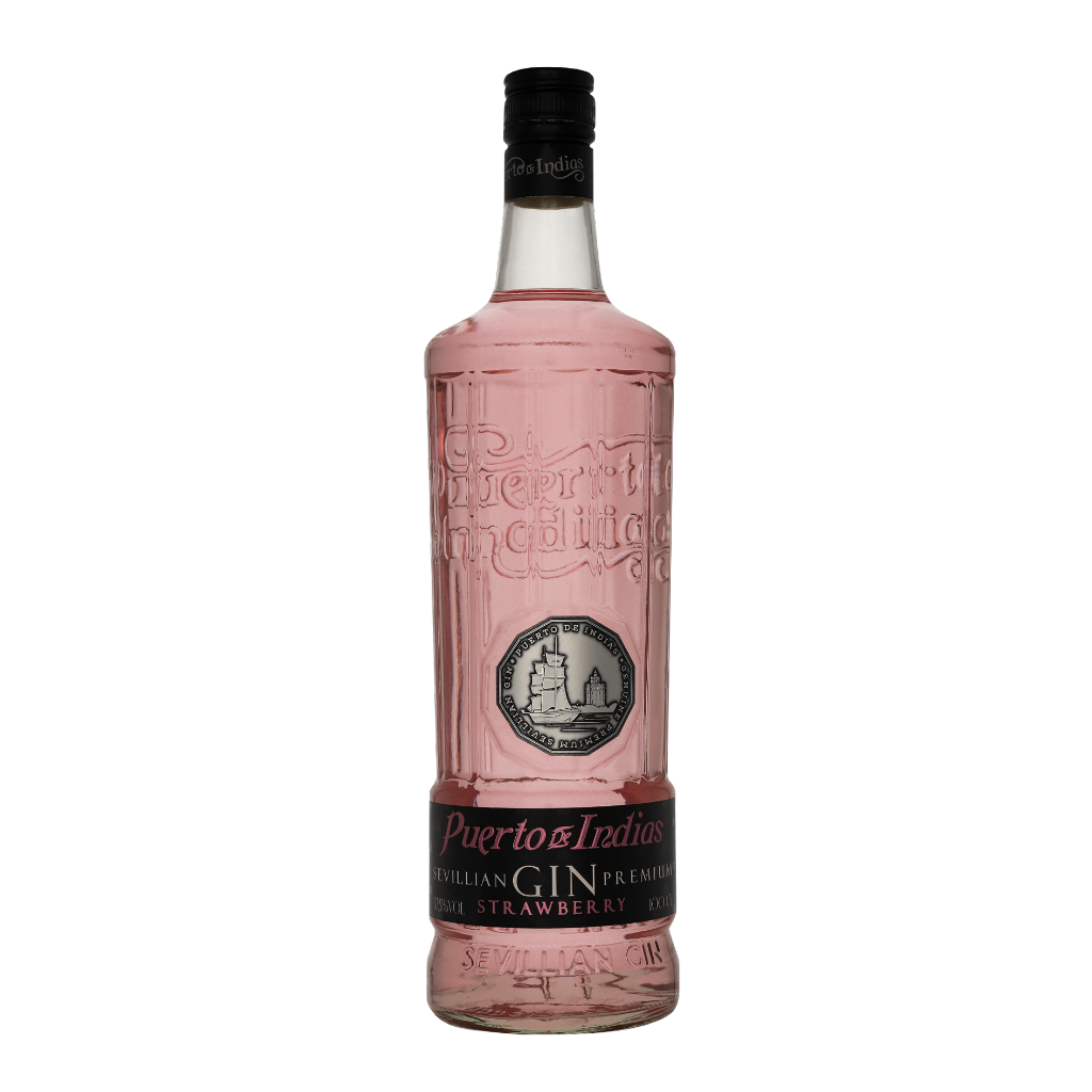 Puerto De Indias Gin Strawberry, 100 Cl - Alc. 37.5% Vol. - Image 1